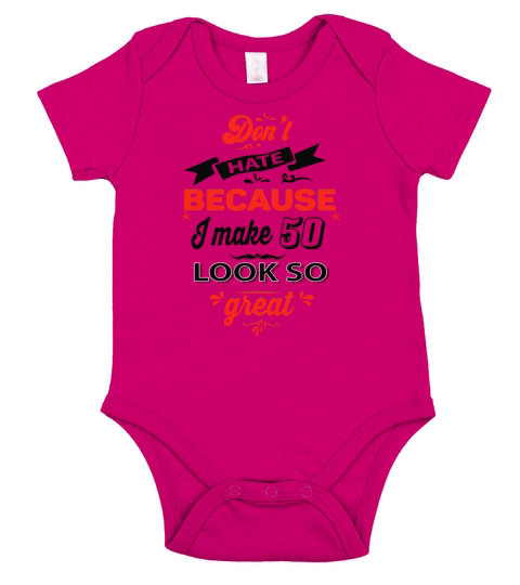 50th birthday designs Short Sleeve Baby One-Piece