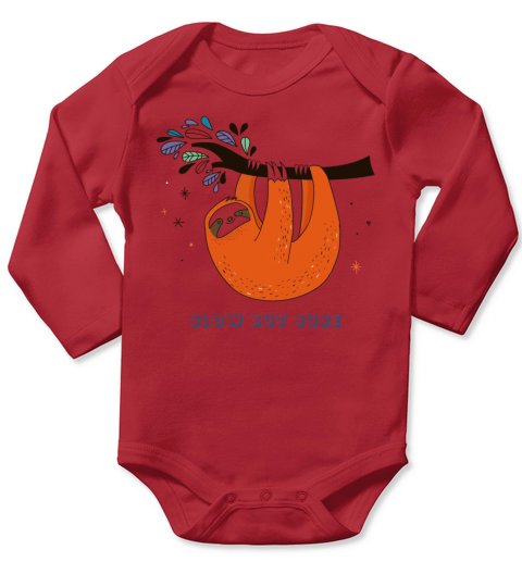 Sloth Long Sleeve Baby One-Piece
