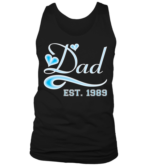 Dad Established 1989 Happy Fathers Day Men's Tank Top