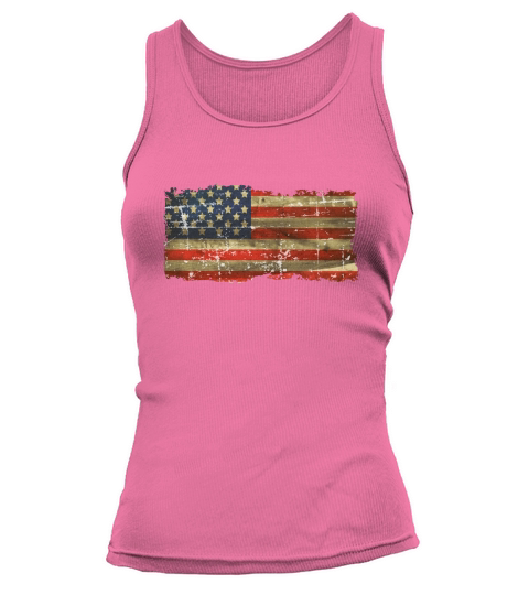 12 Vintage Distress US Flag 10 Tank top Woman