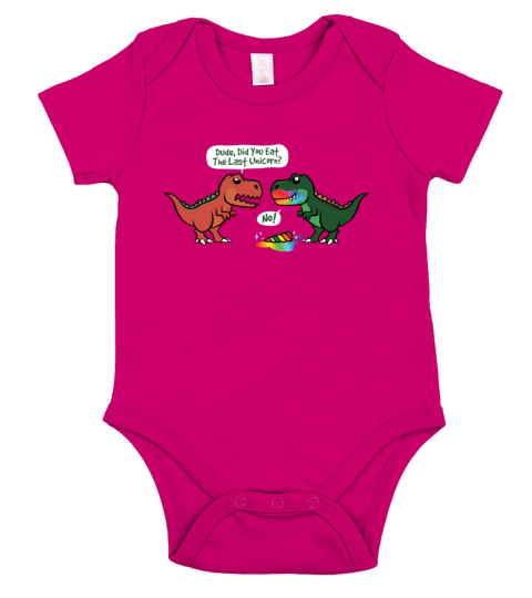 Did You Eat The Last Unicorn Dinosaur Short Sleeve Baby One-Piece