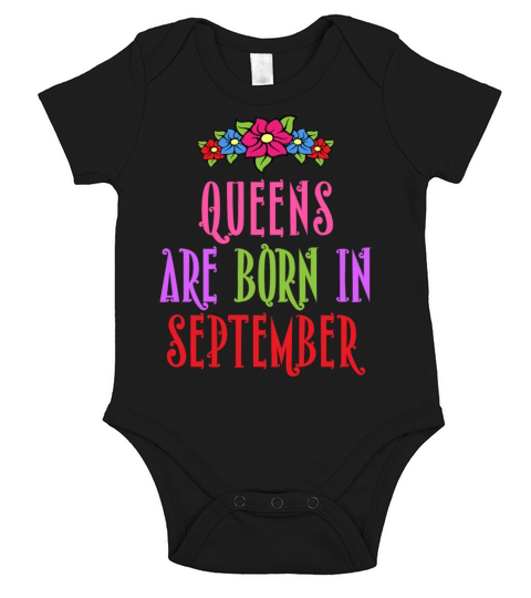 QUEENS ARE BORN IN SEPTEMBER Short Sleeve Baby One-Piece