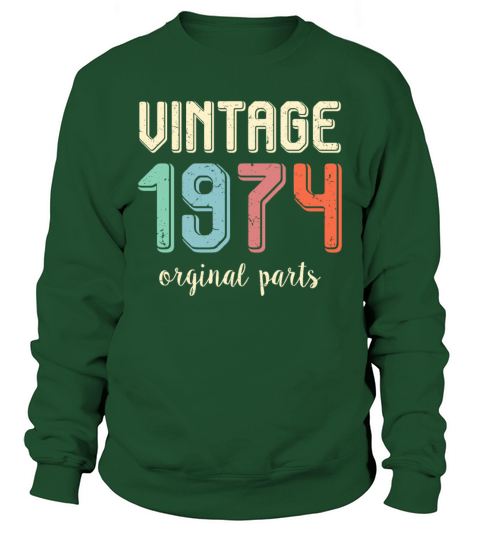 Vintage Retro 1974 45 Years Old 45th Birthday Gift Men's Sweatshirt