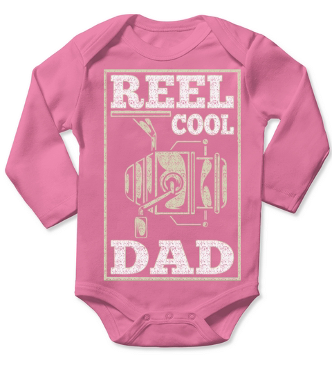 Funny Fathers Day Fishing Dad - Reel Cool Dad Long Sleeve Baby One-Piece