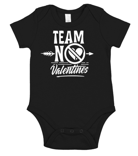 Team No Valentines Sarcastic Anti Valentine Humor Short Sleeve Baby One-Piece
