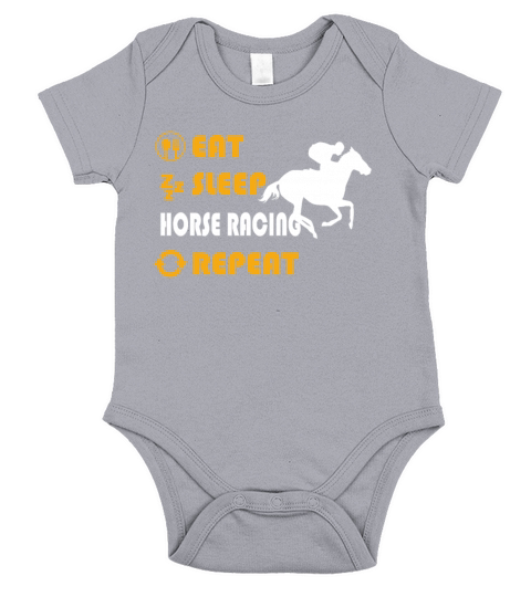 Horse Racing Graphic T-Shirt Short Sleeve Baby One-Piece