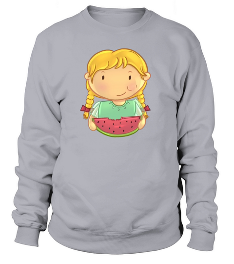 Girl Eating Watermelon Women's Sweatshirt