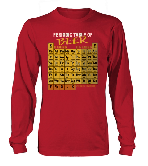 Periodic Table Of Beer Craft Beer Style Brewery Women's Long Sleeve
