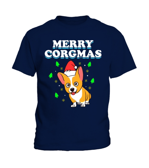 Funny Christmas Corgi Dog Pun Xmas Apparel Kids T-Shirt