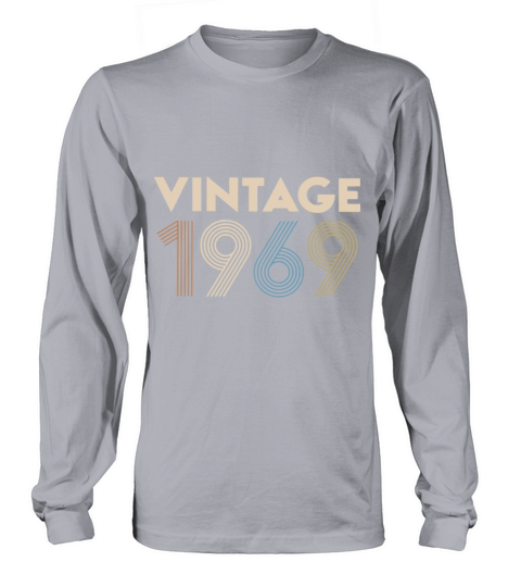 vintage 1969 birthday gift men women birthday Men's Long Sleeve