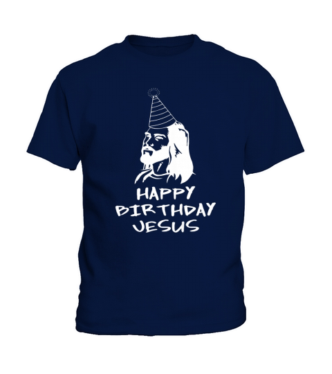 Merry Christmas Happy Birthday Jesus Funny Christmas Santa Claus T-Shirts 1 Kids T-Shirt