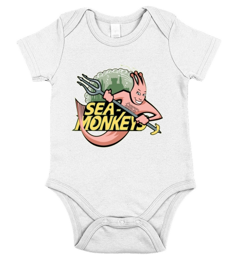Sea Monkeys Sports Logo Funny Shirts Short Sleeve Baby One-Piece