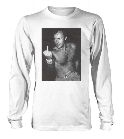 Phil Collins White Long sleeved Unisex