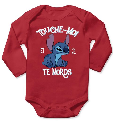 touche moi te mords Long Sleeve Baby One-Piece