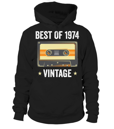 Best of 1974 Vintage - 47th Birthday Cassette Tape Women's Hoodie