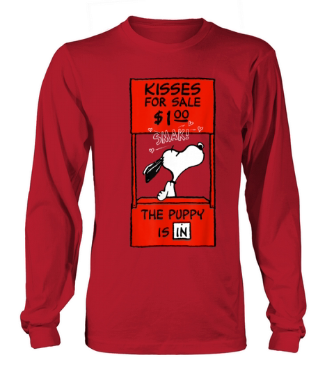 Peanuts Snoopy Kisses Valentines Women's Long Sleeve