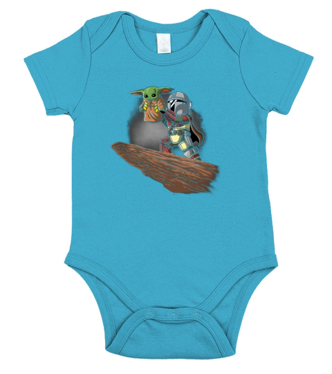 The Mandalorian Boba Fett And Baby Yoda sweater Short Sleeve Baby One-Piece