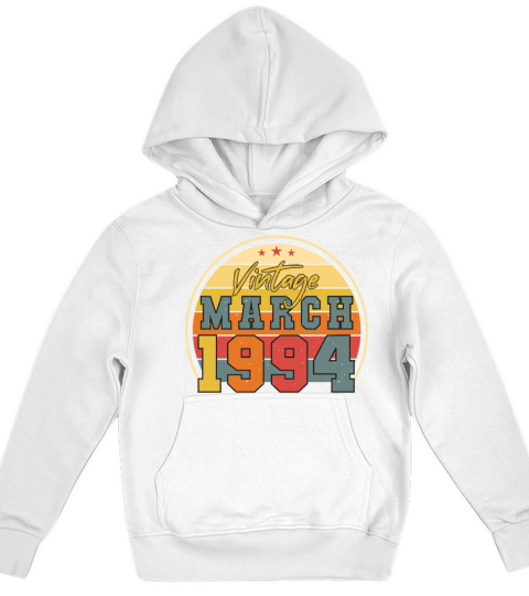 Vintage Funny March 1994 Kids Hoodie