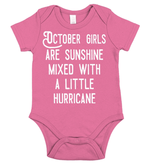 October girls are sunshine mixed Short Sleeve Baby One-Piece
