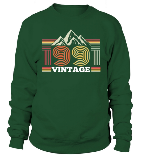 Vintage 1991 Birthday Mountains Hiking Climbing Men's Sweatshirt
