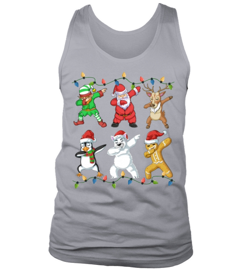 Dabbing Santa Elf Friends Christmas Men's Tank Top