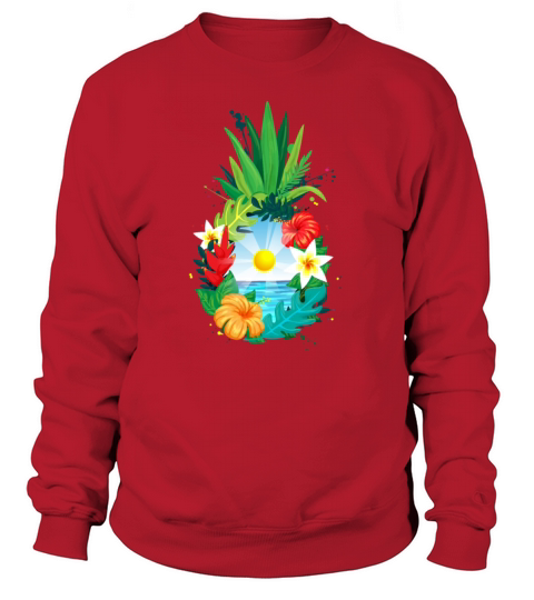 Pineapple flowers Ocean Gift tropical Hawaii Girl Women's Sweatshirt
