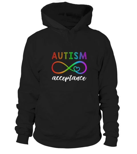 Red Instead Autism Acceptance Hoodie Unisex