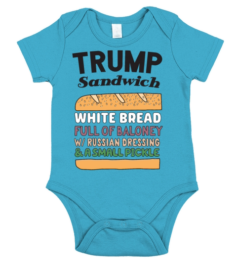 Trump Sandwich Short Sleeve Baby One-Piece