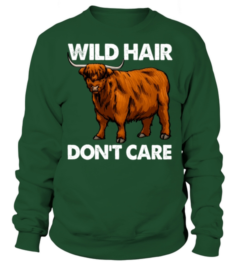 Wild Hair Dont Care Highland cow Sweatshirt Unisex