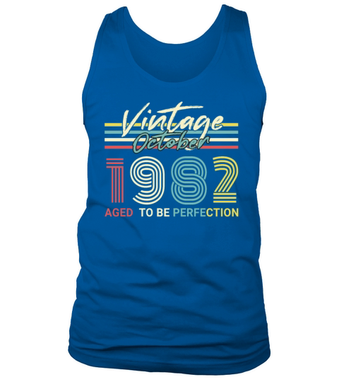 Born 1982 October Vintage Gift Idea Men's Tank Top