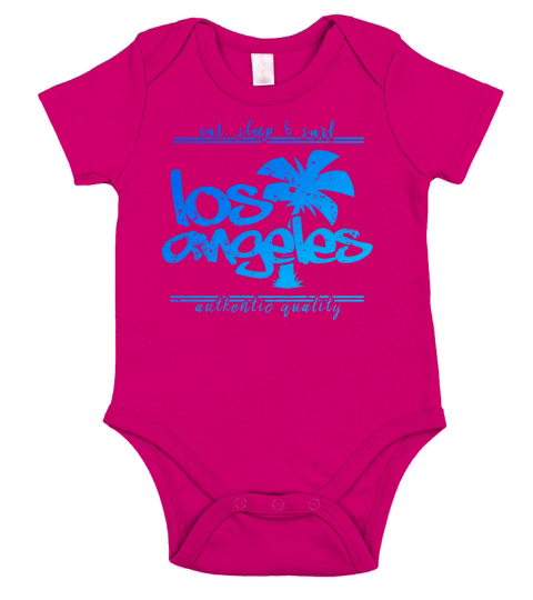 Los Angeles Palm Vintage Short Sleeve Baby One-Piece