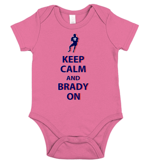 Keep Calm and Brady On Football Short Sleeve Baby One-Piece