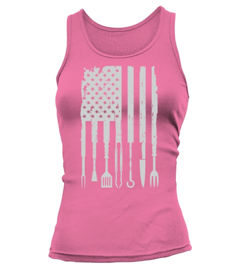BBQ Smoker Grilling Pitmaster American Flag Gifts Women's Tank Top