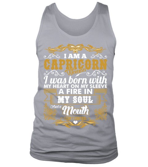 Capricorn Woman Heart Sleeve Fire Soul Zodiac Tees Men's Tank Top
