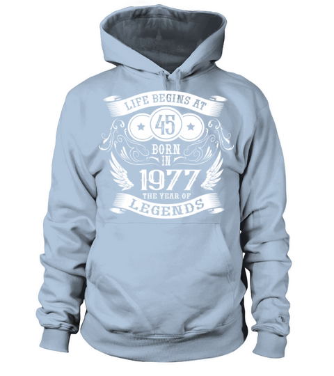 45th birthday sayings vintage 1977 birthday Women's Hoodie