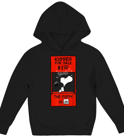 FUnny Peanuts Snoopy Kisses Valentines Kids Hoodie
