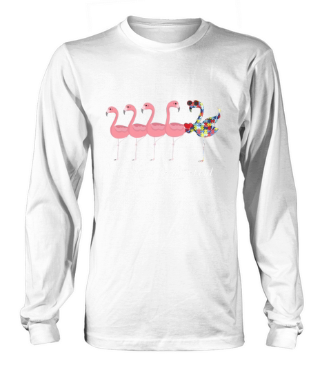 Flamingo It’s Ok To Be Different Autism Awareness Shirt shirt Long sleeved Unisex