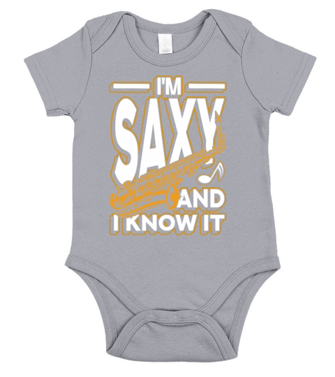 Im saxy and i know it for a Saxophone player Short Sleeve Baby One-Piece