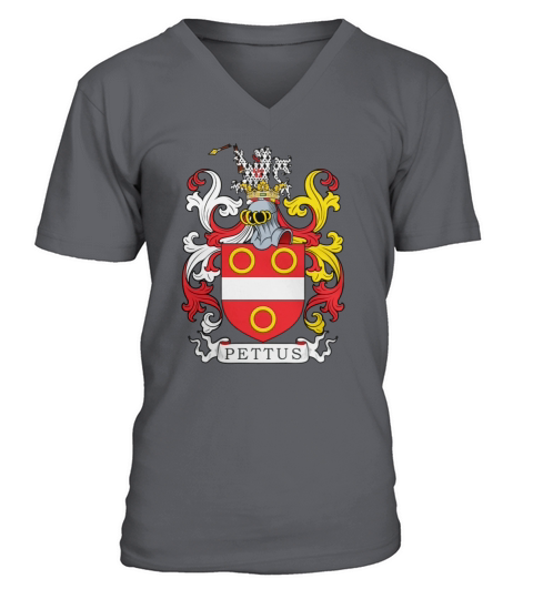 Pettus Family Crest British Family Crests II V-Neck T-shirt