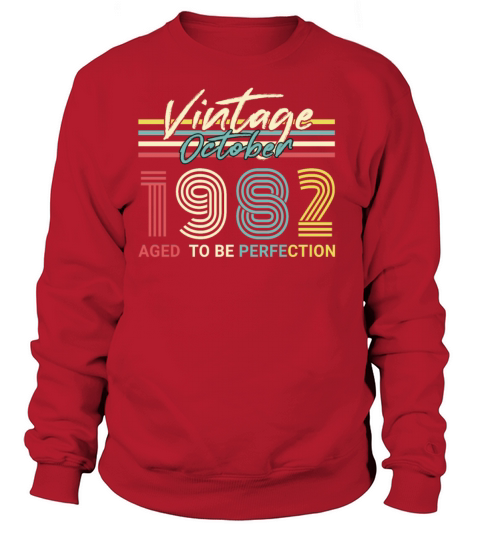 Born 1982 October Vintage Gift Idea Women's Sweatshirt