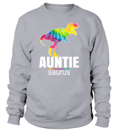 Auntie Saurus Design Cute Tie Dye Dinosaur Gift Women's Sweatshirt