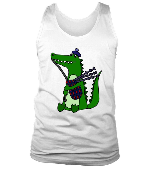 Cute Funny Alligator Playing Bagpipes Tank Top Unisex