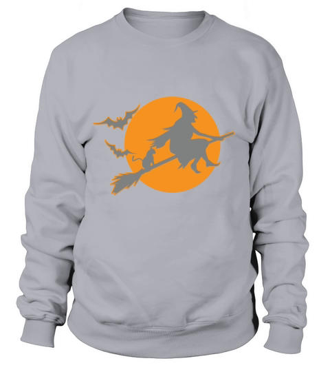 Halloween witch broom witch hat Women's Sweatshirt