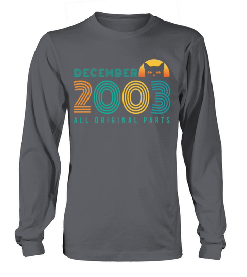 Gift Idea Retro Cat December 2003 Men's Long Sleeve