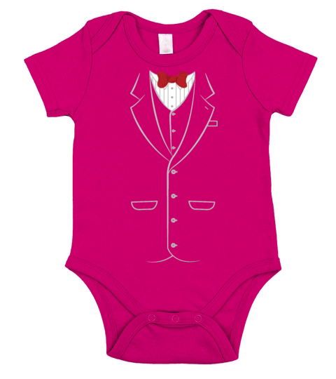 Tuxedo Short Sleeve Baby One-Piece