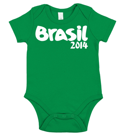 Brasil 2014 Short Sleeve Baby One-Piece