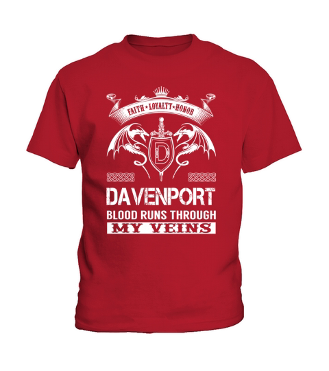 DAVENPORT Last Name, Surname Tshirt Kids T-Shirt
