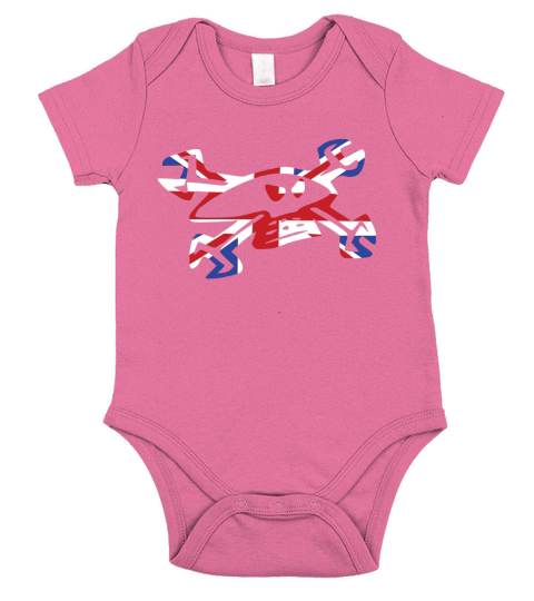 guy-martin-skull-logo-union-jack-motorbike Short Sleeve Baby One-Piece