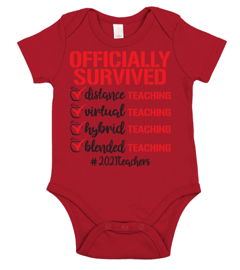 Officially Survived Checkbox 2022 Teachers Short Sleeve Baby One-Piece