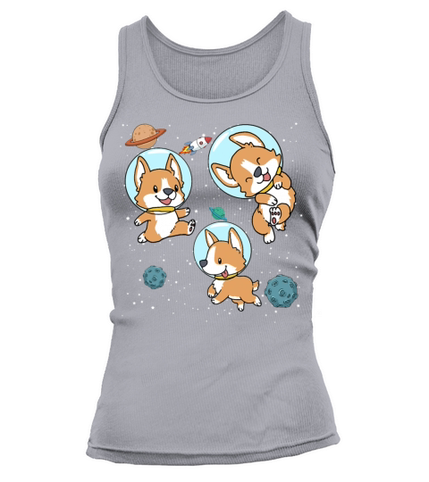 Corgis Astronauts In Space Corginaut Dog Lover Women's Tank Top